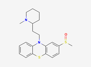Two-dimensional chemical structure of Thioridazine EP Impurity B / Mesoridazine / Thioridazine 2-sulfoxide, CAS 5588-33-0