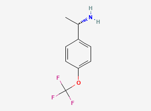 Two-dimensional chemical structure of (S)-1-(4-(Trifluoromethoxy)phenyl)ethanamine