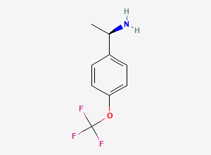 Two-dimensional chemical structure of (R)-1-(4-(Trifluoromethoxy)phenyl)ethanamine