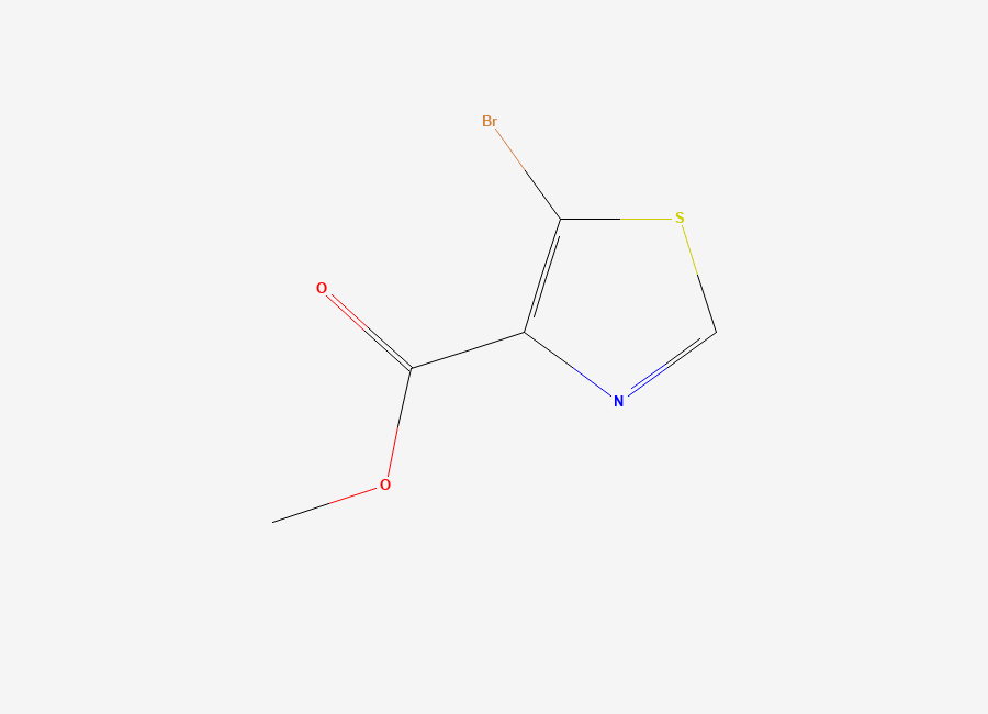 Two-dimensional chemical structure of Methyl 5-bromo-1,3-thiazole-4-carboxylate