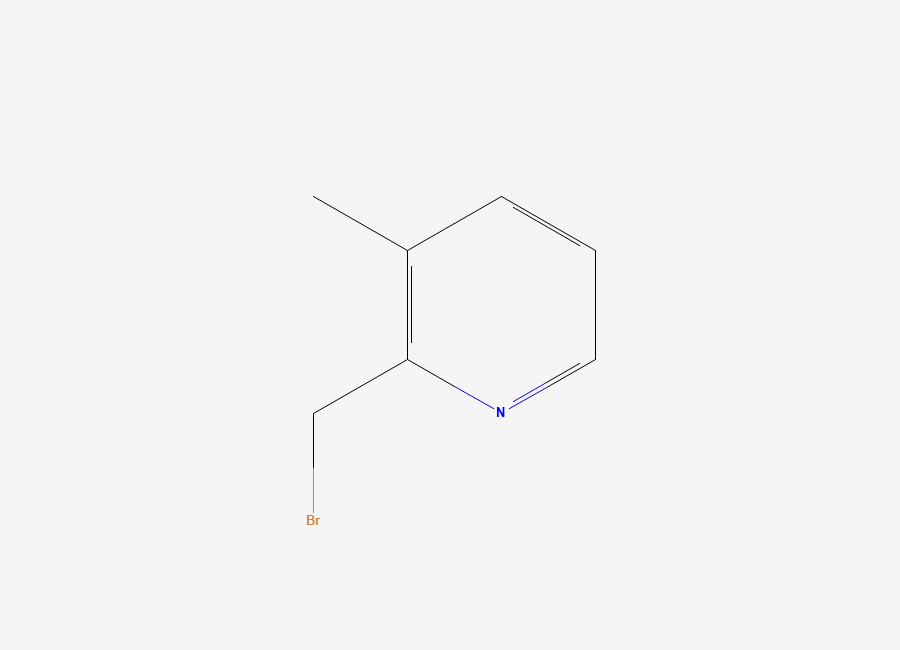 Two-dimensional chemical structure of 2-(Bromomethyl)-3-methylpyridine