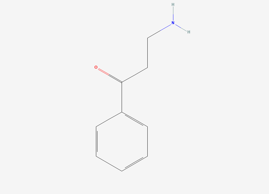 Two-dimensional chemical structure of 1-Propanone, 3-amino-1-phenyl-
