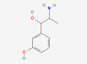 Two-dimensional chemical structure of alpha-(1-Aminoethyl)-3-hydroxybenzenemethanol
