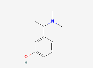 Two-dimensional chemical structure of 3-(1-Dimethylaminoethyl)phenol