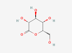 Two-dimensional chemical structure of (3R,4S,5S,6S)-3,4,5-trihydroxy-6-(hydroxymethyl)oxan-2-one