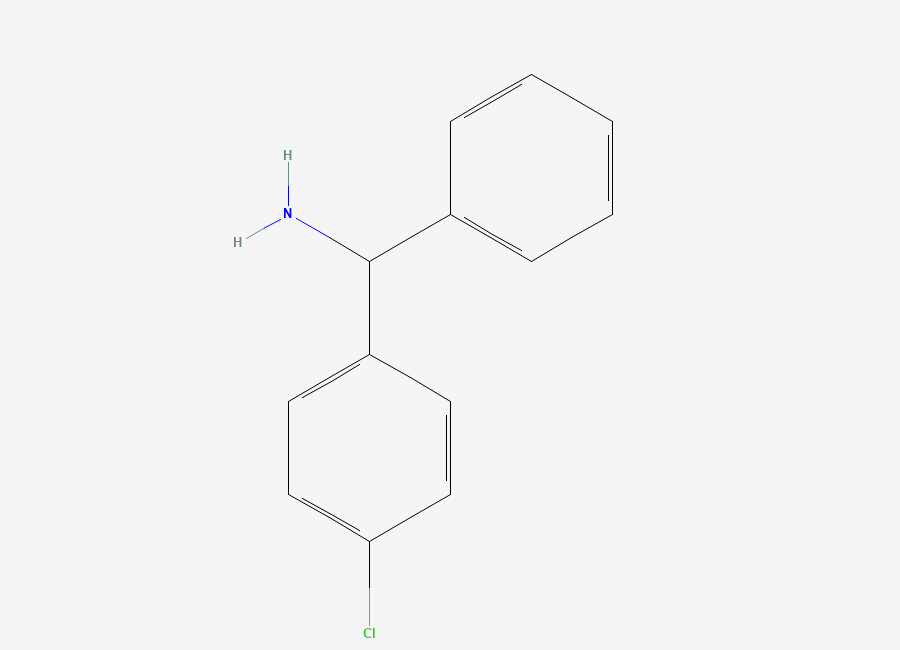Two-dimensional chemical structure of (4-Chlorophenyl)(phenyl)methanamine