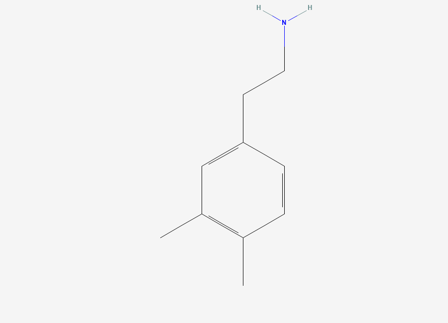 Two-dimensional chemical structure of 3,4-Dimethylphenethylamine