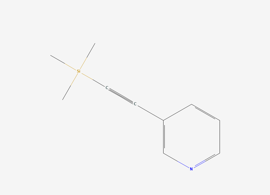 Two-dimensional chemical structure of 3-(Trimethylsilylethynyl)pyridine