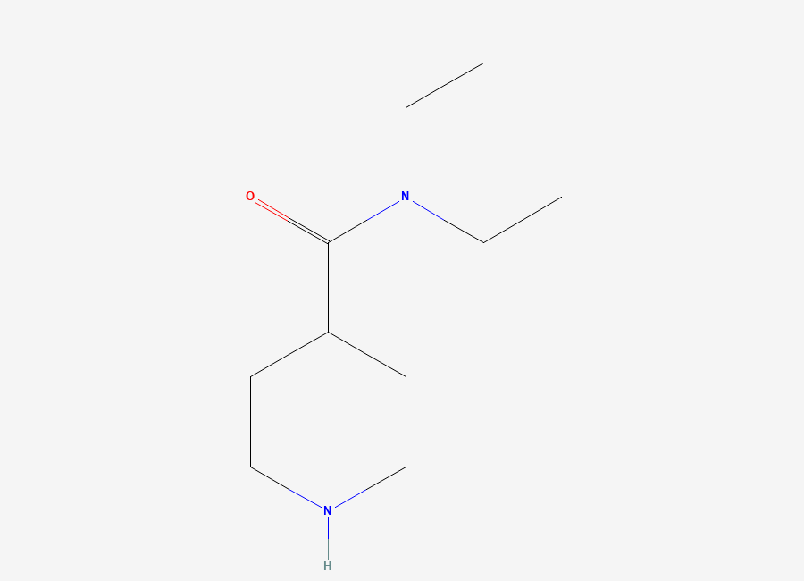 Two-dimensional chemical structure of N,N-Diethyl-4-piperidinecarboxamide