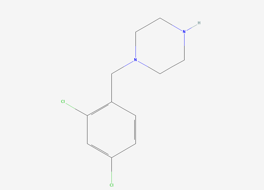 Two-dimensional chemical structure of 1-(2,4-Dichlorobenzyl)piperazine