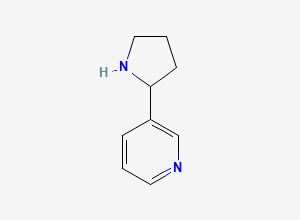 Two-dimensional chemical structure of 3-(Pyrrolidin-2-yl)pyridine