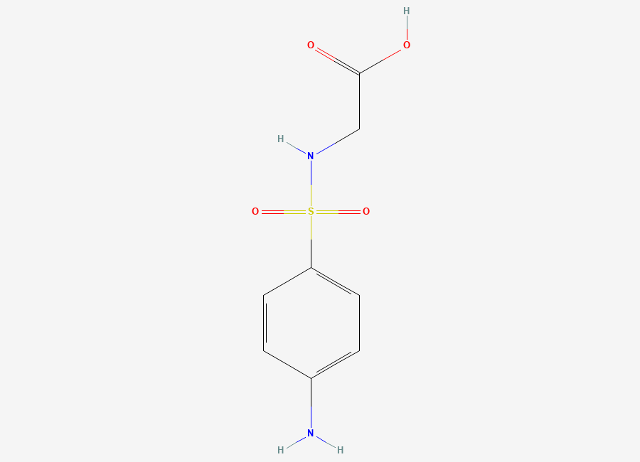 Two-dimensional chemical structure of (4-Amino-benzenesulfonylamino)-acetic acid