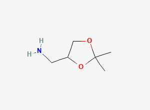 Two-dimensional chemical structure of 1,3-Dioxolane-4-methanamine, 2,2-dimethyl-