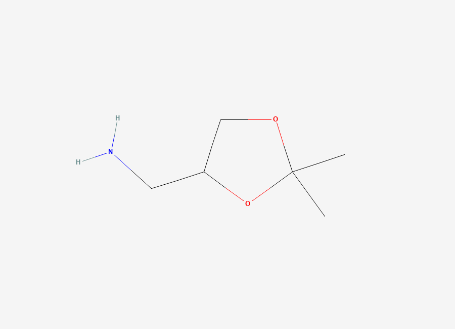 Two-dimensional chemical structure of 1,3-Dioxolane-4-methanamine, 2,2-dimethyl-