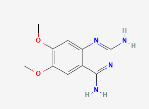 Two-dimensional chemical structure of 6,7-Dimethoxyquinazoline-2,4-diamine, CAS 60547-96-8
