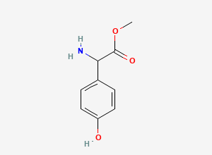 Two-dimensional chemical structure of p-Hydroxyphenylglycine methyl ester