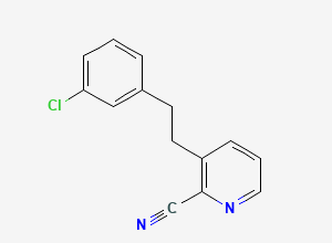 Two-dimensional chemical structure of Loratadine Cyano Impurity, CAS 31255-57-9