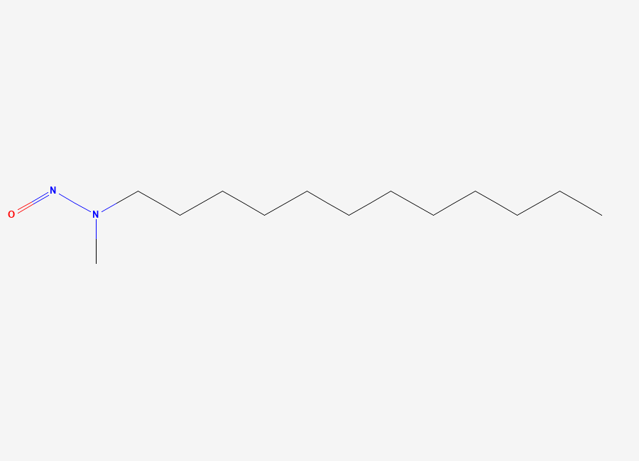 Two-dimensional chemical structure of N-Nitroso-dodecyl methylamine/ N-dodecyl-N-methylnitrous amide, CAS 55090-44-3