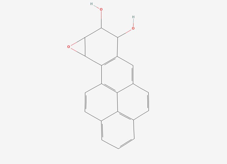 Two-dimensional chemical structure of Benzo(a)pyrene-7,8-dihydrodiol 9,10-epoxide
