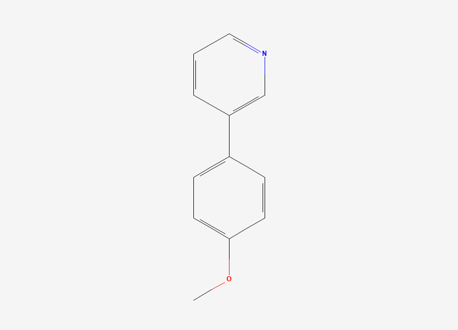 Two-dimensional chemical structure of 3-(4-Methoxyphenyl)pyridine