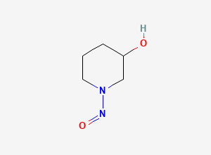 Two-dimensional chemical structure of 3-Hydroxy-N-nitrosopiperidine, CAS 55556-85-9