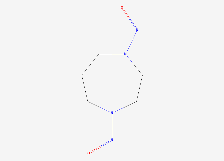 Two-dimensional chemical structure of 1,4-dinitroso-1,4-diazepane, CAS 55557-00-1