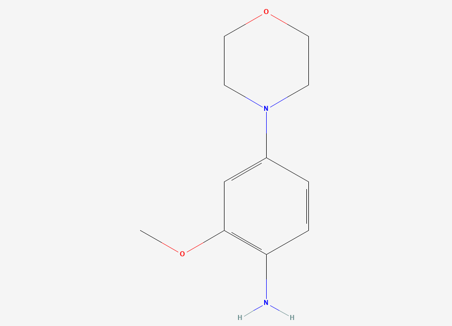 Two-dimensional chemical structure of 2-Methoxy-4-morpholinoaniline