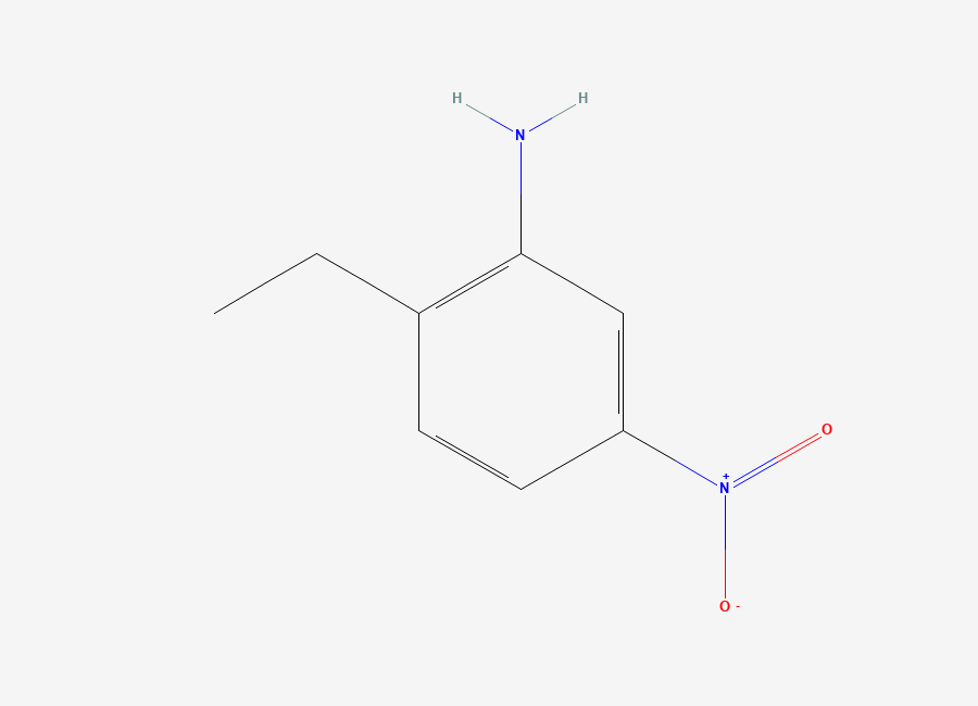 Two-dimensional chemical structure of 2-Ethyl-5-nitroaniline