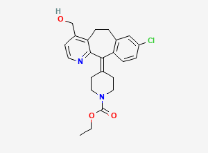 Two-dimensional chemical structure of Loratadine 4-Hydroxymethyl Impurity/ 4-Hydroxymethyl Loratadine, CAS 609806-40-8