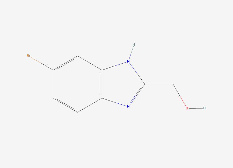 Two-dimensional chemical structure of (6-Bromo-1H-benzimidazol-2-yl)methanol
