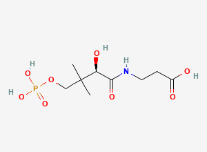 Two-dimensional chemical structure of Phosphopantothenic acid