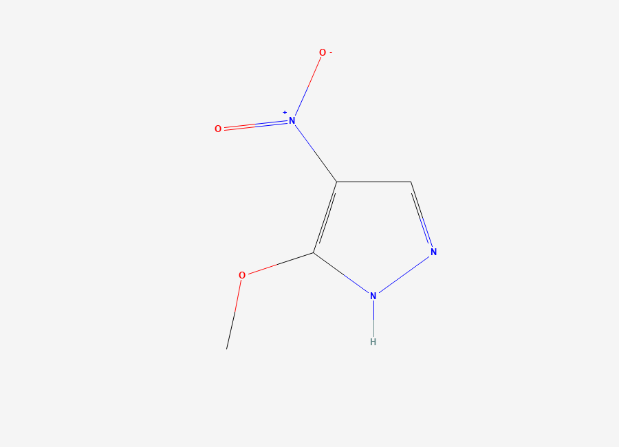 Two-dimensional chemical structure of 3-methoxy-4-nitro-1H-pyrazole