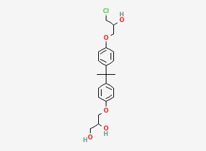 Two-dimensional chemical structure of 3-(4-(1-(4-(3-Chloro-2-hydroxypropoxy)phenyl)-1-methylethyl)phenoxy)-1,2-propanediol, CAS 227947-06-0
