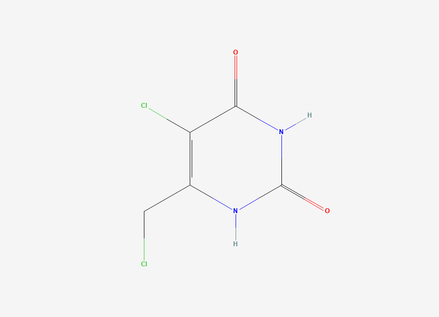 Two-dimensional chemical structure of 5-Chloro-6-(chloromethyl)-1,2,3,4-tetrahydropyrimidine-2,4-dione
