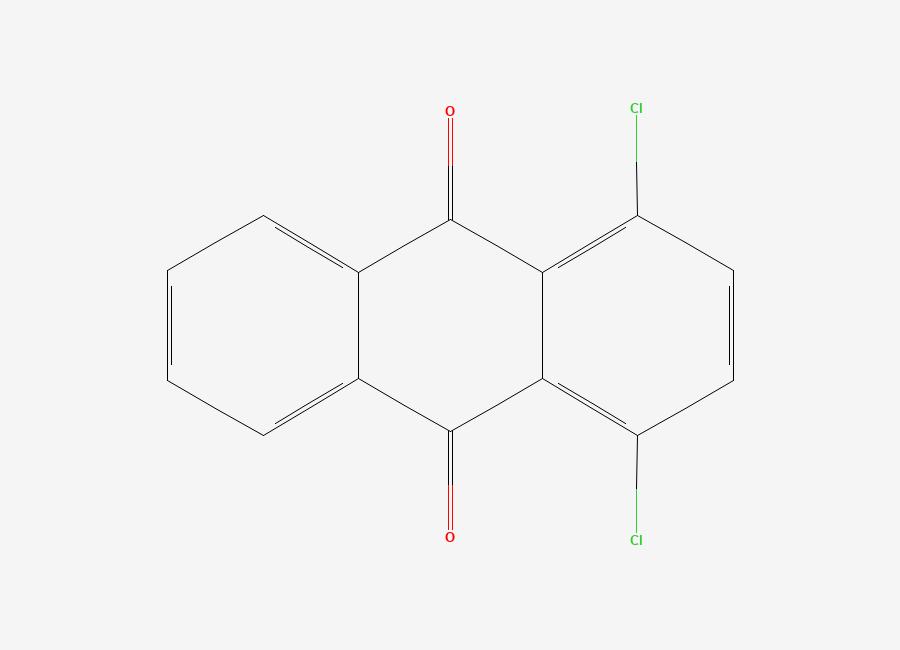 Two-dimensional chemical structure of 1,4-Dichloroanthraquinone