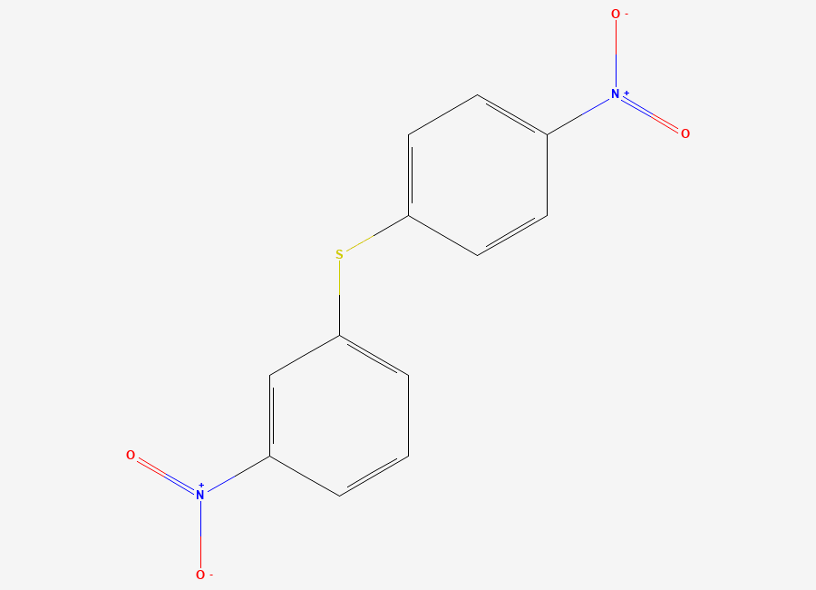 Two-dimensional chemical structure of 1-Nitro-3-((4-nitrophenyl)thio)benzene