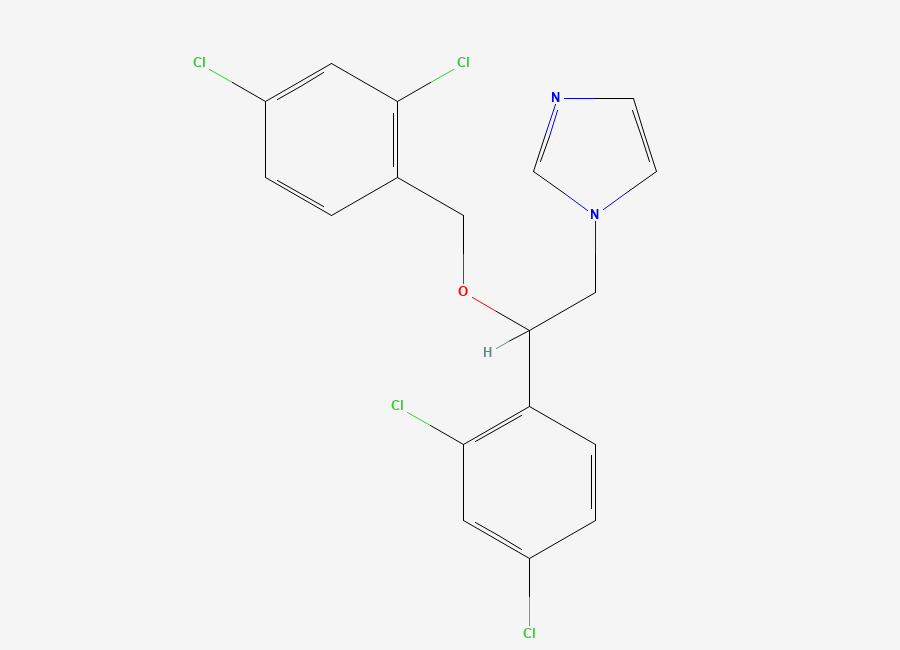 Two-dimensional chemical structure of Miconazole