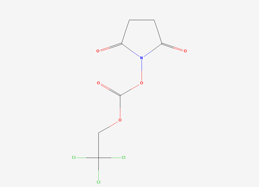 Two-dimensional chemical structure of N-(2,2,2-Trichloroethoxycarbonyloxy)succinimide