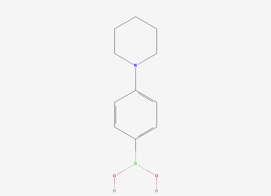 Two-dimensional chemical structure of (4-(Piperidin-1-yl)phenyl)boronic acid