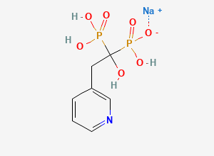 Two-dimensional chemical structure of Risedronate Sodium