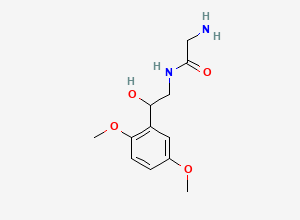 Two-dimensional chemical structure of Midodrine, CAS 42794-76-3