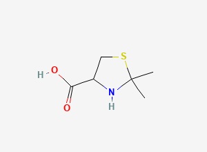 Two-dimensional chemical structure of 2,2-Dimethylthiazolidine-4-carboxylic acid hydrochloride