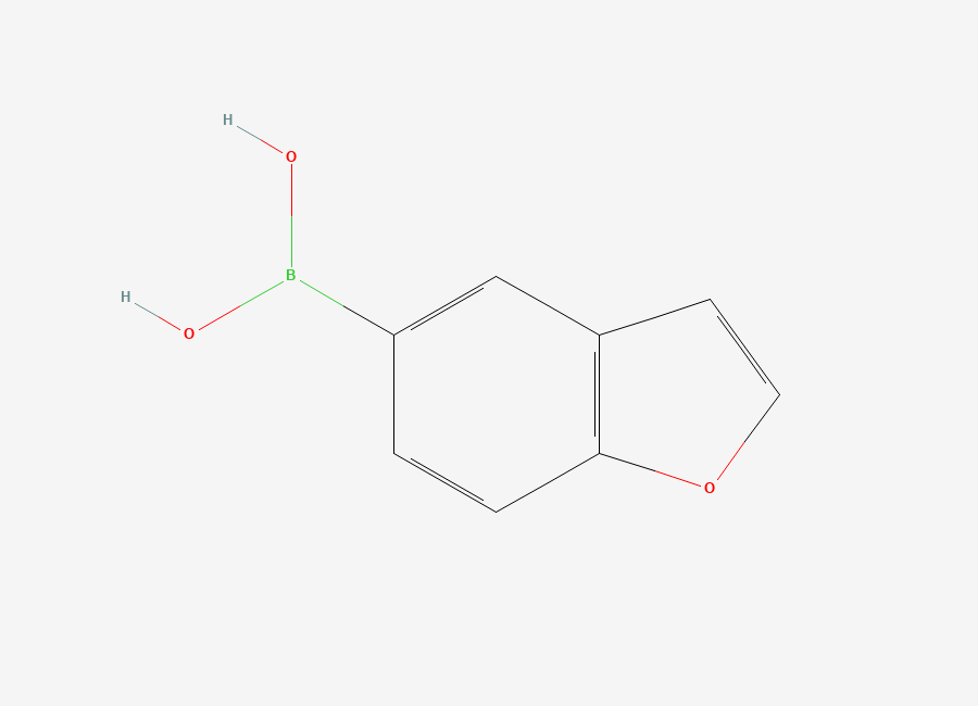 Two-dimensional chemical structure of (1-Benzofuran-5-yl)boronic acid