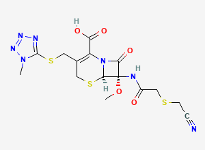 Two-dimensional chemical structure of Cefmetazole, CAS 56796-20-4