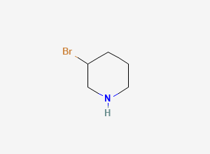 Two-dimensional chemical structure of 3-Bromopiperidine