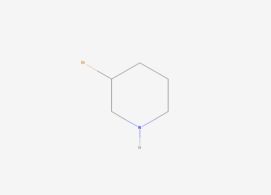 Two-dimensional chemical structure of 3-Bromopiperidine