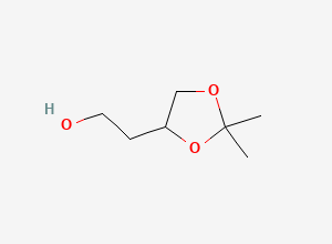 Two-dimensional chemical structure of 2-(2,2-Dimethyl-1,3-dioxolan-4-yl)ethan-1-ol