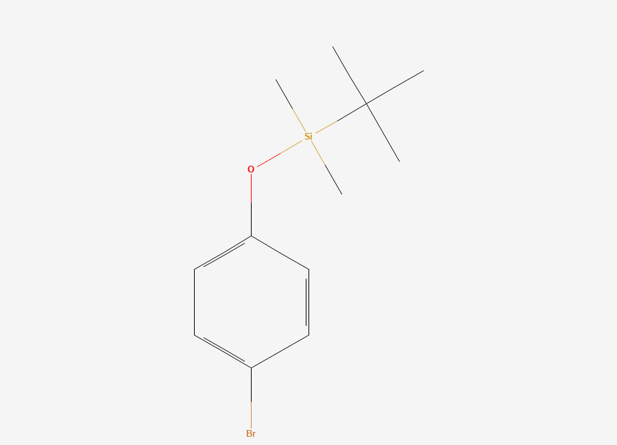 Two-dimensional chemical structure of (4-Bromophenoxy)(tert-butyl)dimethylsilane