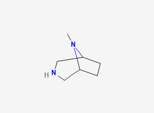 Two-dimensional chemical structure of 8-Methyl-3,8-diazabicyclo[3.2.1]octane
