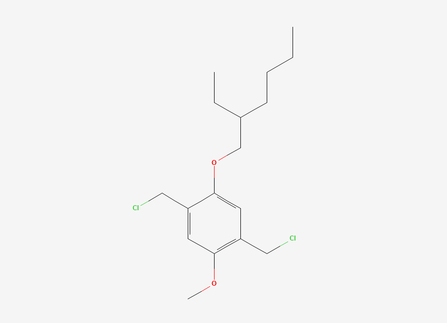 Two-dimensional chemical structure of 2,5-Bis(chloromethyl)-1-methoxy-4-(2-ethylhexyloxy)benzene